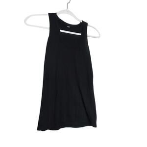Monrow Classic Black Cotton Tank Top Women’s Small